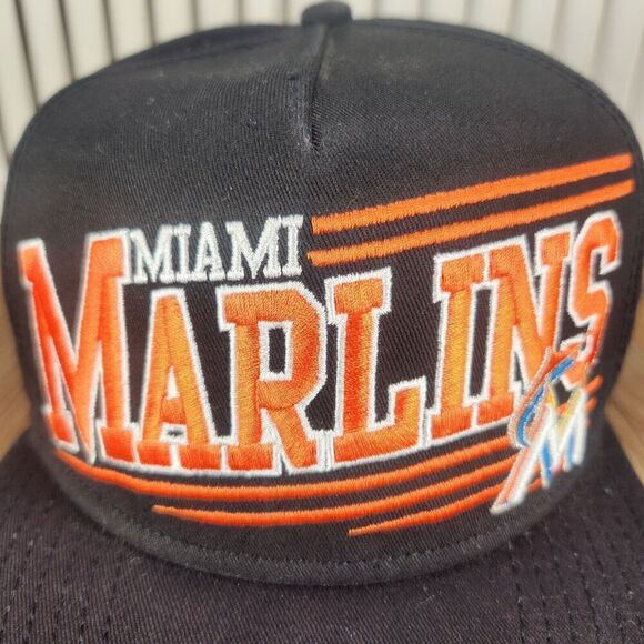Miami Marlins New Era 9fifty Hat Cap Snapback Black MLB Baseball Team A-Frame - Picture 3 of 10